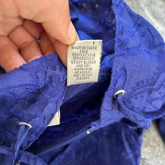 Chicos Hoodie Jacket Large Lace Floral Linen Blend Burnout Sheer Full Zip 17033x - Picture 4 of 8